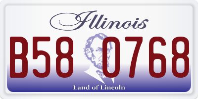 IL license plate B580768