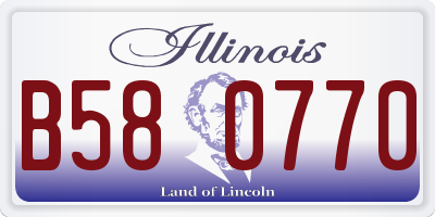 IL license plate B580770