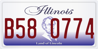 IL license plate B580774