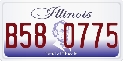 IL license plate B580775