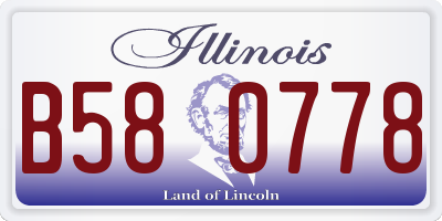 IL license plate B580778