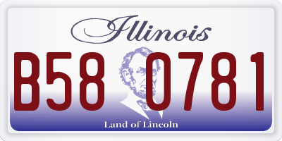 IL license plate B580781