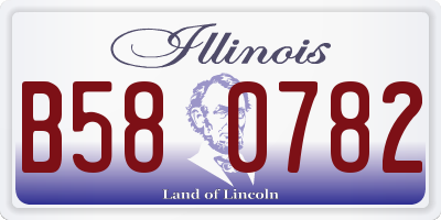 IL license plate B580782