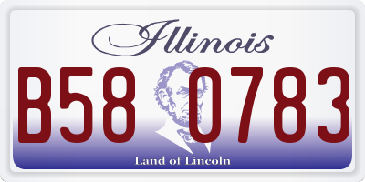 IL license plate B580783