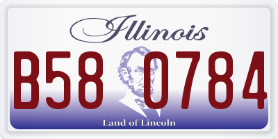 IL license plate B580784