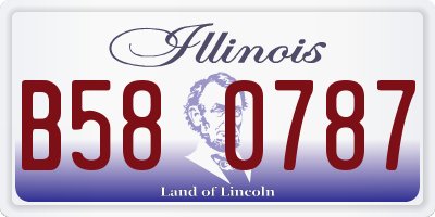 IL license plate B580787