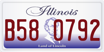 IL license plate B580792