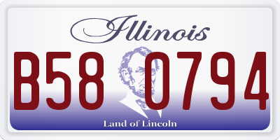 IL license plate B580794