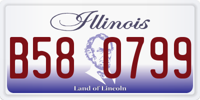 IL license plate B580799