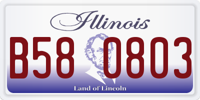 IL license plate B580803