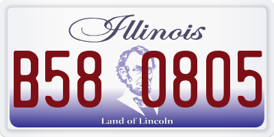 IL license plate B580805