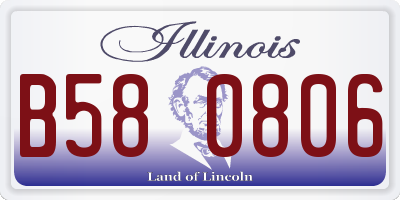 IL license plate B580806
