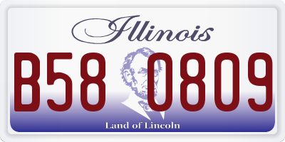 IL license plate B580809
