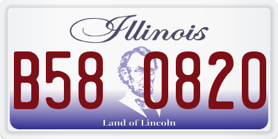 IL license plate B580820