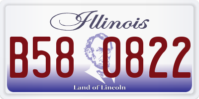 IL license plate B580822