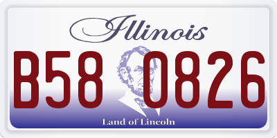 IL license plate B580826