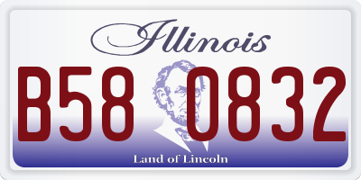 IL license plate B580832