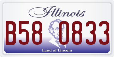 IL license plate B580833