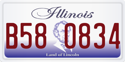 IL license plate B580834