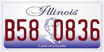 IL license plate B580836