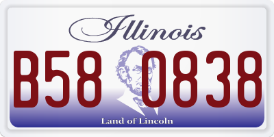 IL license plate B580838