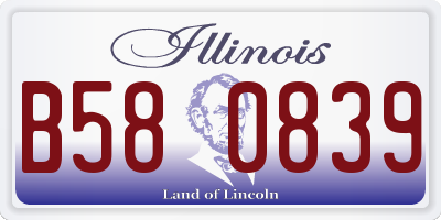IL license plate B580839