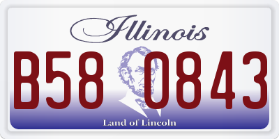 IL license plate B580843