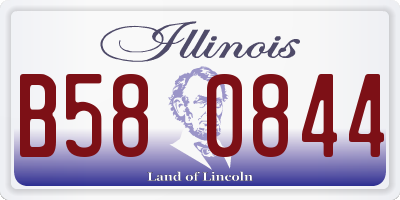 IL license plate B580844