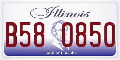 IL license plate B580850