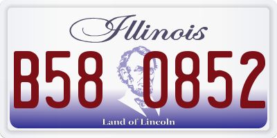 IL license plate B580852