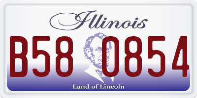 IL license plate B580854