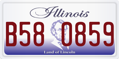IL license plate B580859