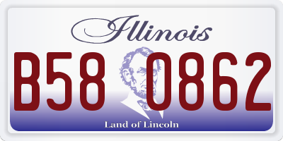 IL license plate B580862