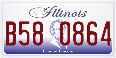 IL license plate B580864