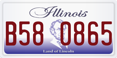 IL license plate B580865