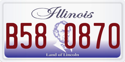 IL license plate B580870