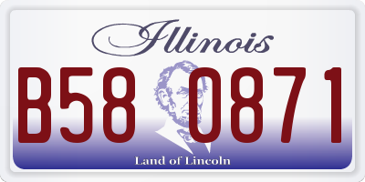 IL license plate B580871