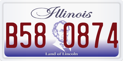 IL license plate B580874