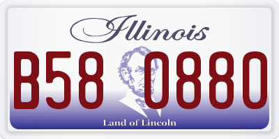 IL license plate B580880