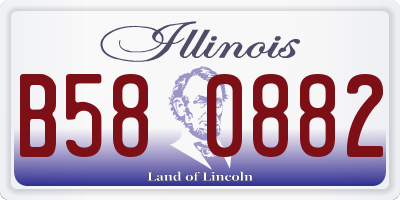 IL license plate B580882