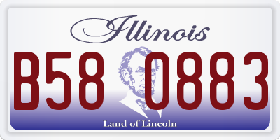 IL license plate B580883