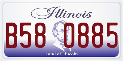 IL license plate B580885