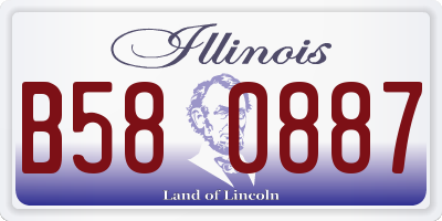 IL license plate B580887