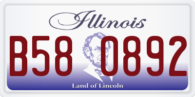 IL license plate B580892