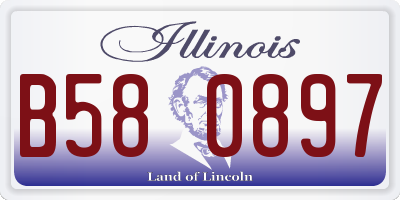 IL license plate B580897