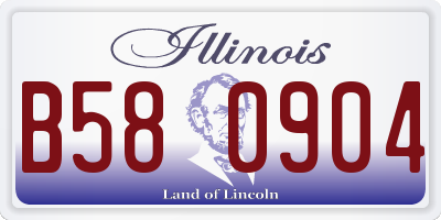 IL license plate B580904