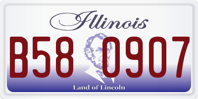 IL license plate B580907
