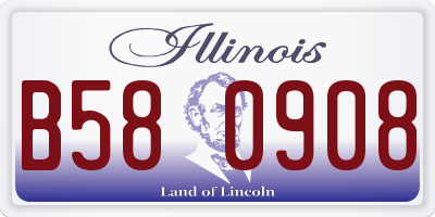 IL license plate B580908