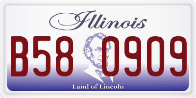 IL license plate B580909