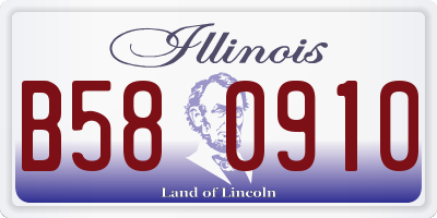 IL license plate B580910